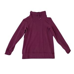 LL Bean Cozy Mixed Knit Pullover High Neck Long Sleeve Sweater US Womens S